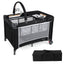 3-in-1 Portable Baby Crib and Playpen with Changing Table - Black