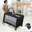 3-in-1 Portable Baby Crib and Playpen with Changing Table - Black