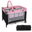 3-in-1 Portable Baby Crib and Playpen with Changing Table - Pink