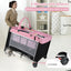 3-in-1 Portable Baby Crib and Playpen with Changing Table - Pink