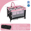3-in-1 Portable Baby Crib and Playpen with Changing Table - Pink