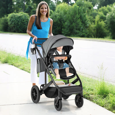 Carrito de bebé convertible 3 en 1 - Gris