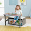 3 in 1 Kids Convertible Activity Bench with Storage - Gray