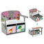 3 in 1 Kids Convertible Activity Bench with Storage - Gray