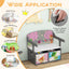 3 in 1 Kids Convertible Activity Bench with Storage - Gray