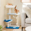 Torre para Gatos de 3 Niveles con Postes de Rascado de Sisal - Azul
