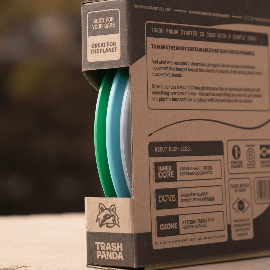 Eco-Friendly Disc Golf Set - 3 Recycled Discs