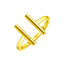 Anillo Abierto de Oro Amarillo de 14k con Barras Elegantes