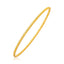 Bracelet jonc empilable fin texturé en or jaune 14 carats