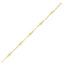14k Yellow Gold Anklet with Filigree Diamond Shape Stations