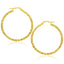 Large Textured Hoop Earrings in 10k Yellow Gold