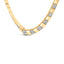 14K Yellow Gold Diamond Cluster Necklace - 16 Inches