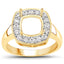 Anillo Semi Montura de Diamante Blanco Genuino de 0.48 Quilates en Oro Amarillo de 14K
