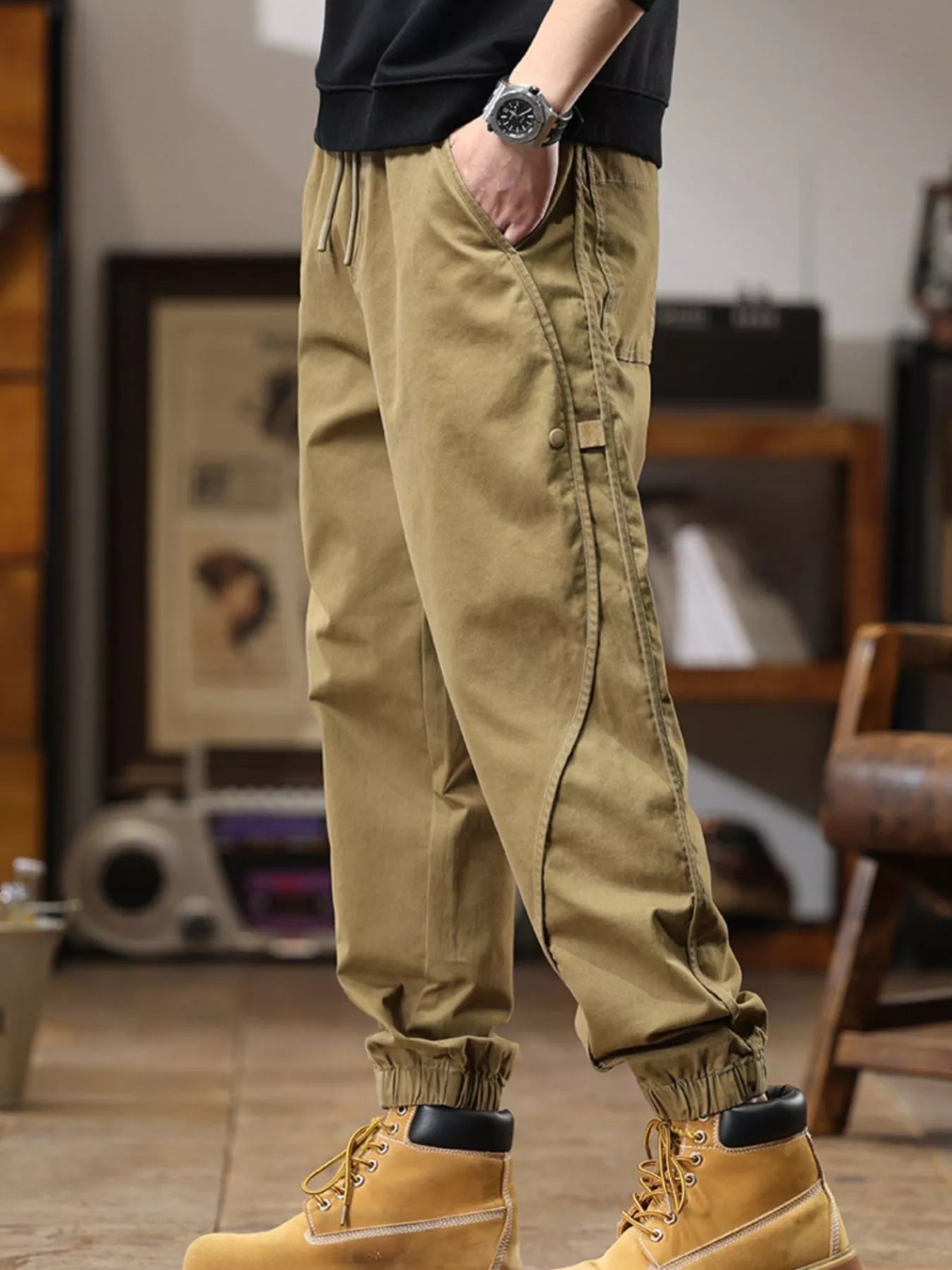 Men's Plus Size Drawstring Jogger Pants