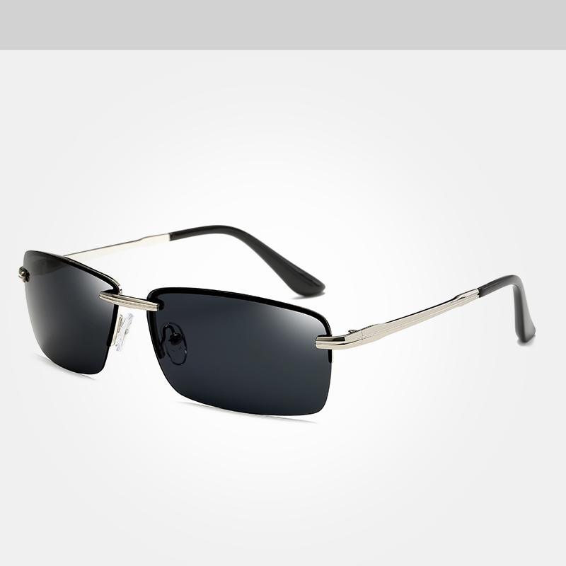 Premium Rimless Polarized Sunglasses for Men - Stylish Gold Shades - Korvel