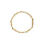 10K Yellow and White Gold Diamond Cluster Wave Link Bracelet - 7.25"