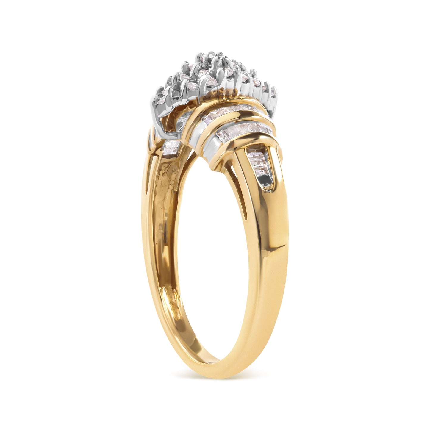 Anillo de Compromiso en Oro Amarillo de 10K con Diamante en Forma de Pera de 1/2 Cttw - Talla 7