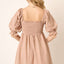 Charming Smocked Ruffled Hem Mini Dress