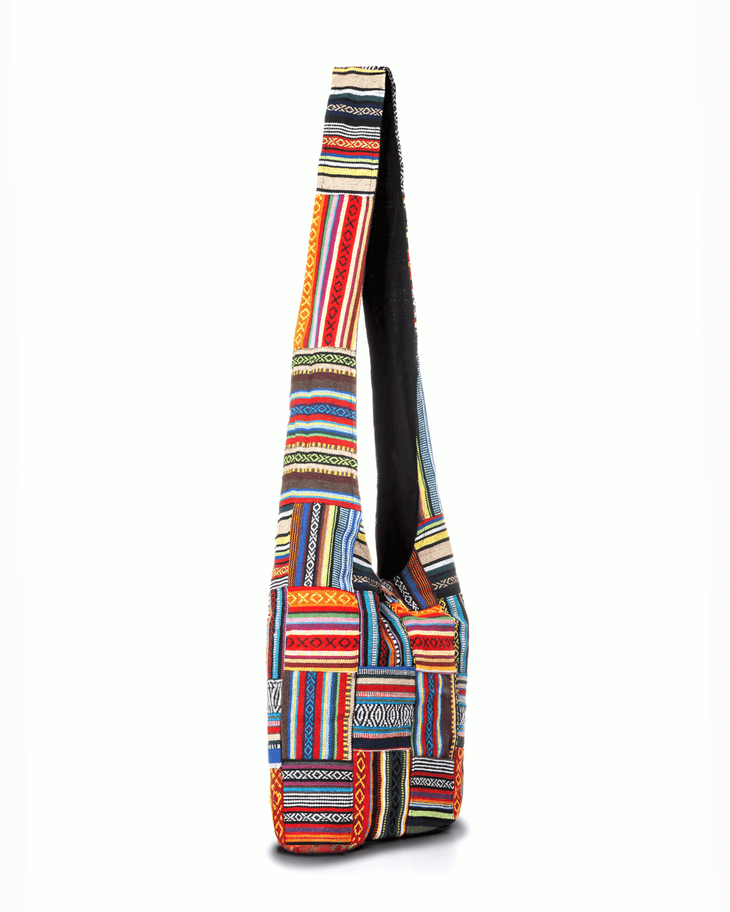 Sac Hobo Rayé Patchwork de la Collection Kathmandu