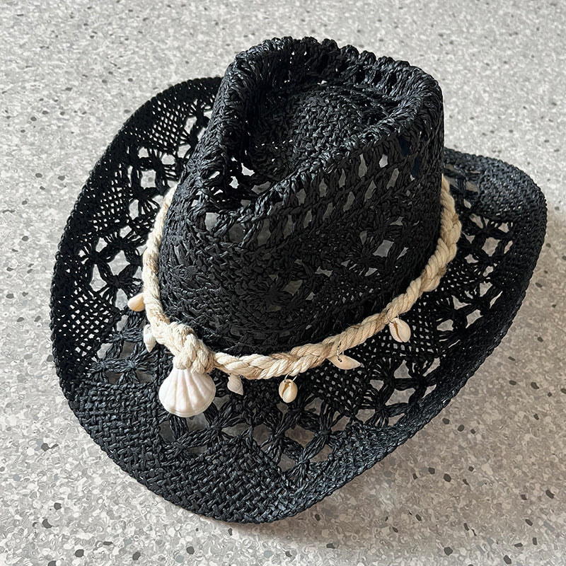 Bohemian Shell Straw Summer Beach Sun Hat