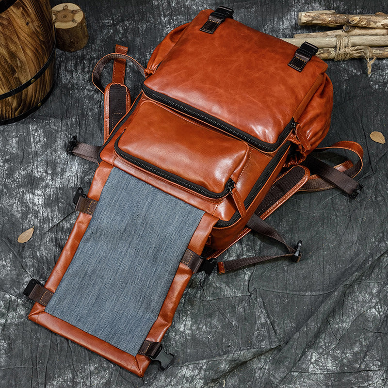 Sac à dos pour ordinateur portable en cuir de vachette premium