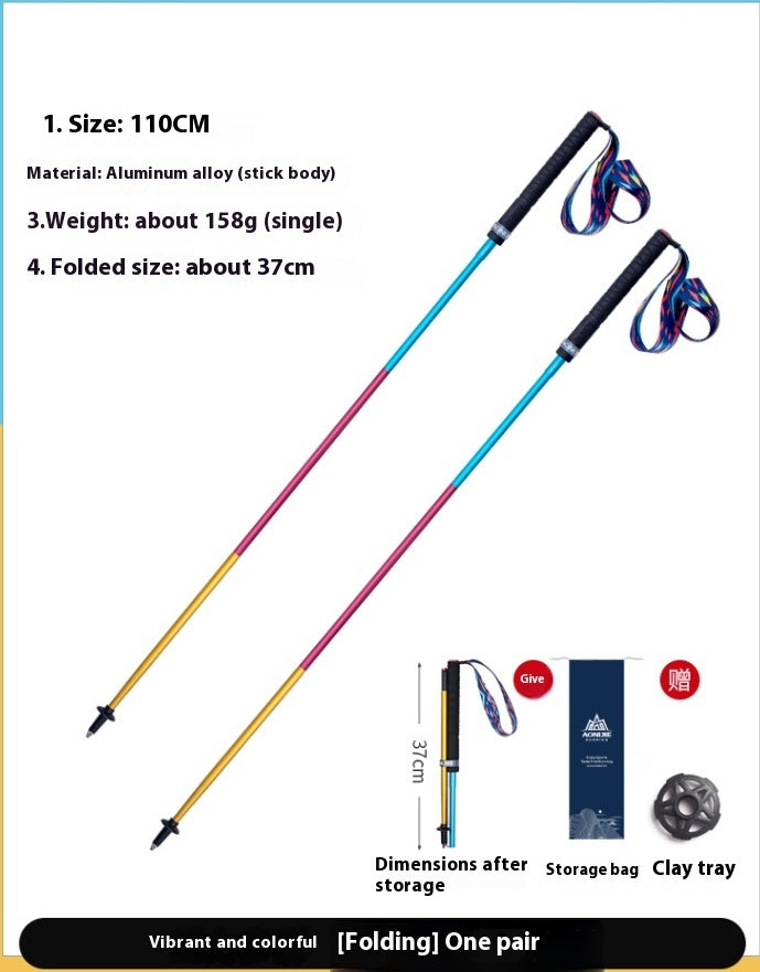 Premium Folding Carbon Trekking Poles for Outdoor Adventures