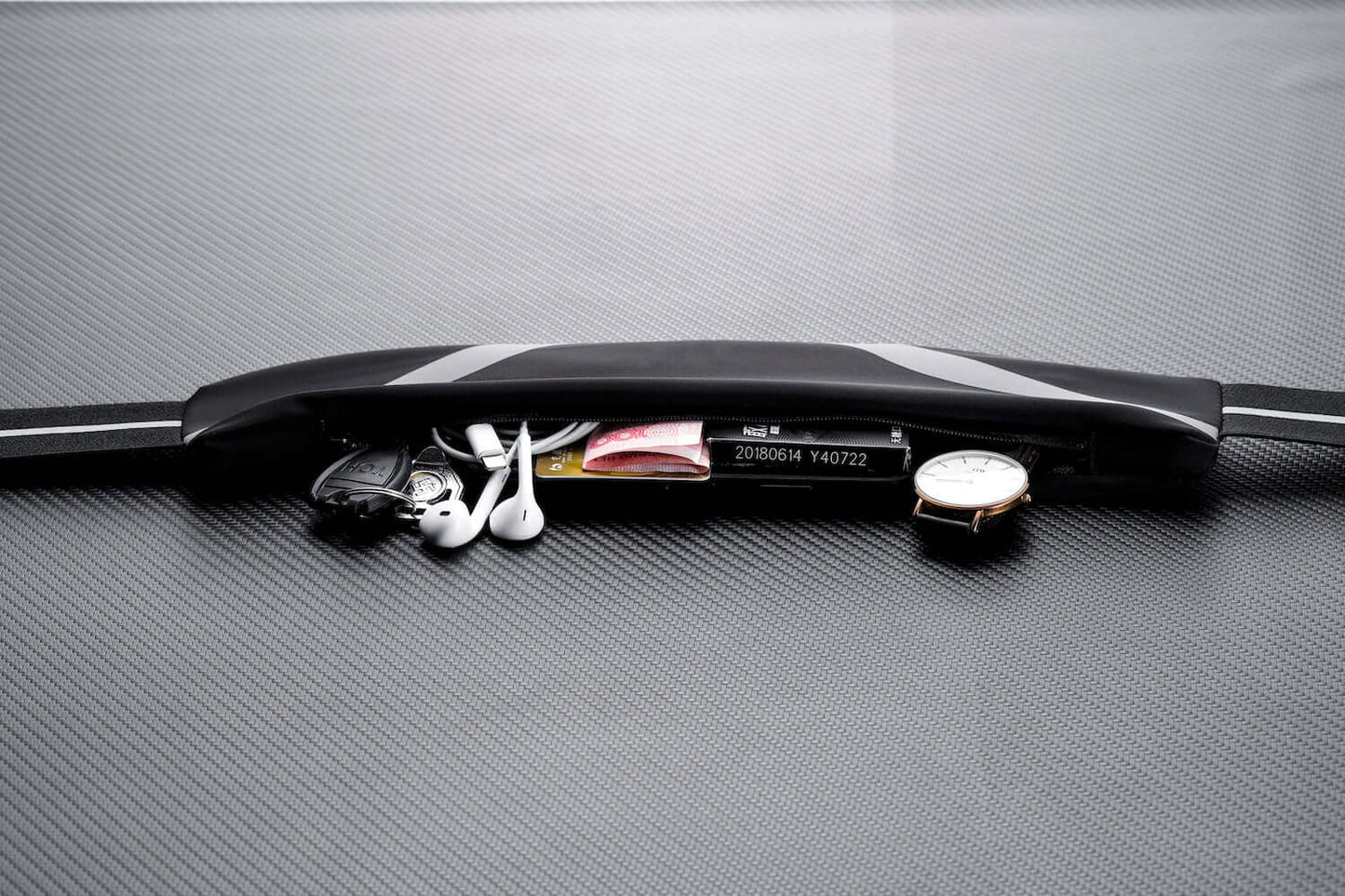 Water-Resistant Sport Waist Pack with Reflective Strip
