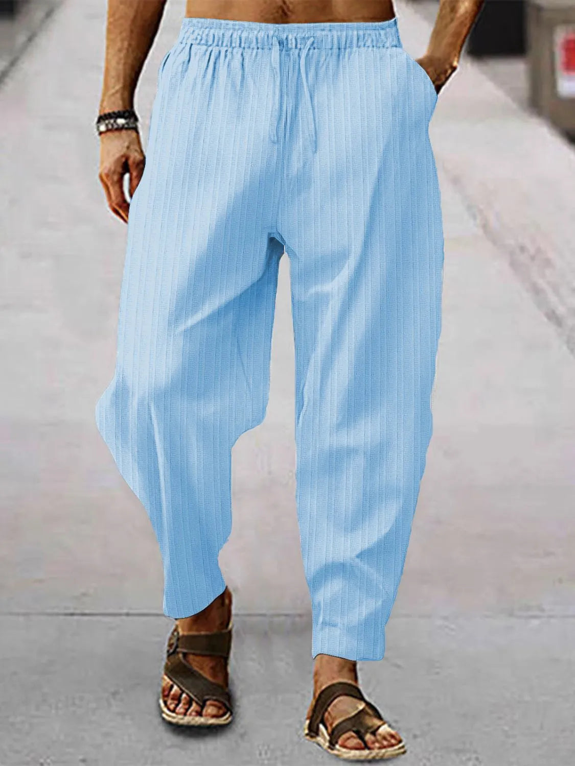 Pantalones Jogger de Talla Grande para Hombre con Cintura Ajustable y Bolsillos