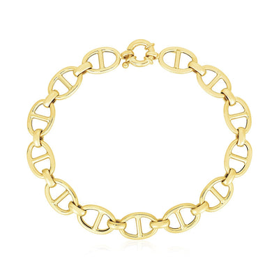 Bracelet en Maillons Mariner en Or Jaune 14k Poli - 8,8 mm