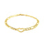 Pulsera de Cadena Figaro de Oro Amarillo de 14k con Corazón