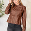 Veste zippée classique à col pour femmes pour une élégance au quotidien