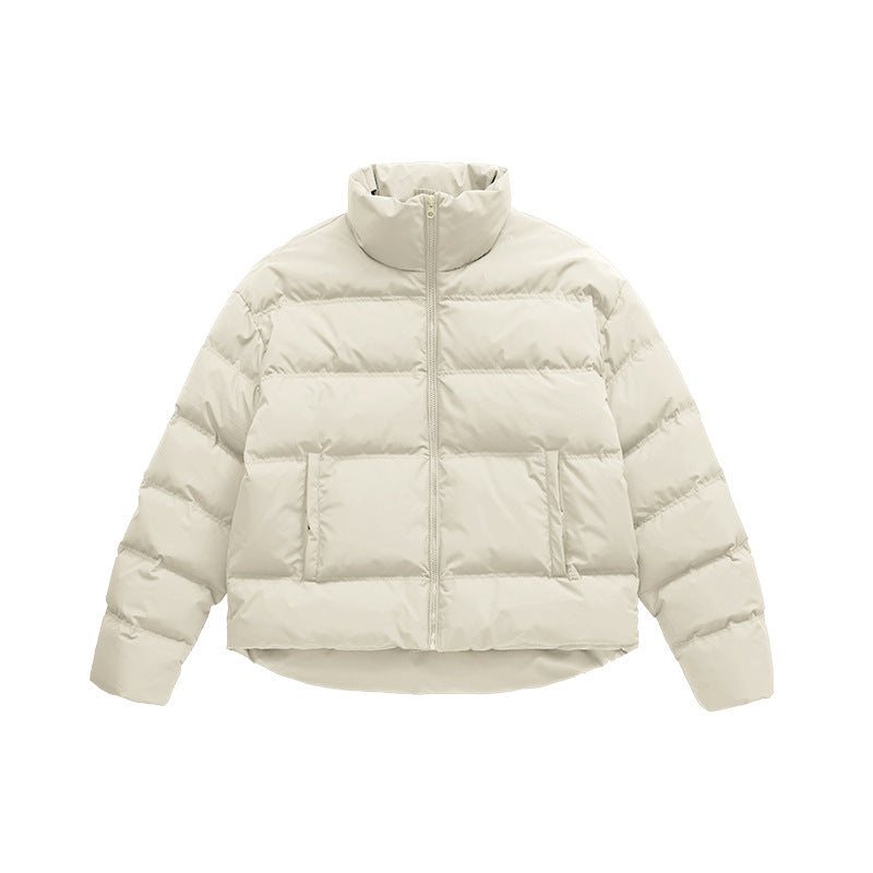 Solid Color Puffer Jacket for Men and Women