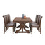 Mesa de Comedor de Madera de Caucho de Estilo Moderno de Mediados de Siglo para 6-8 Personas