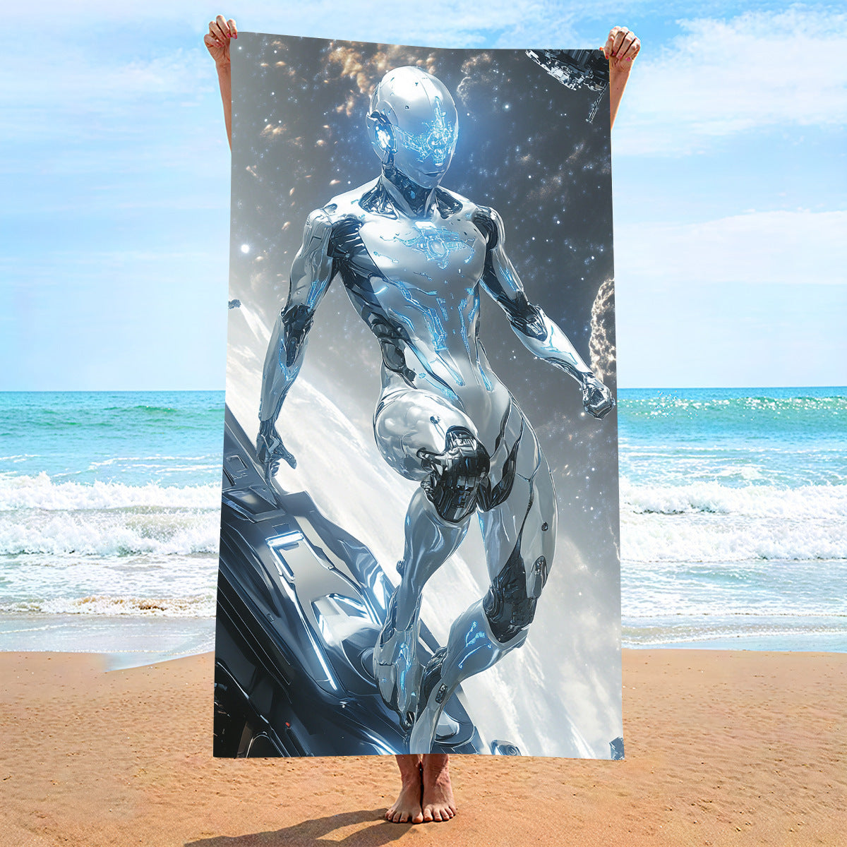 Double-Sided Velvet Beach Towel - Quick-Drying & Soft