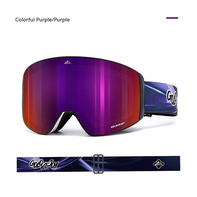 Premium Magnetic Ski Goggles with Double Layer Design