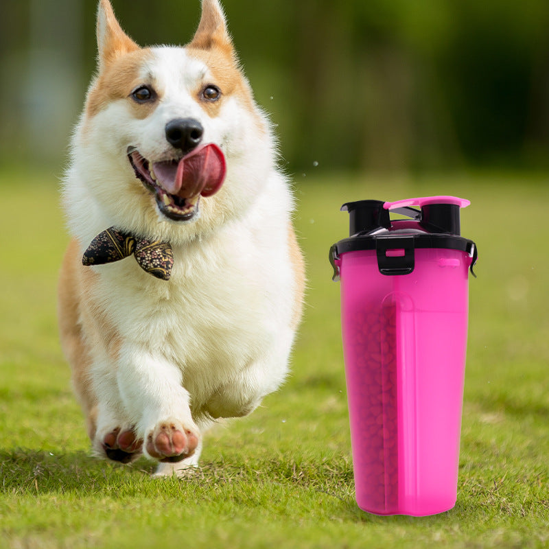 Portable Pet Water and Food Cup for Outdoor Adventures