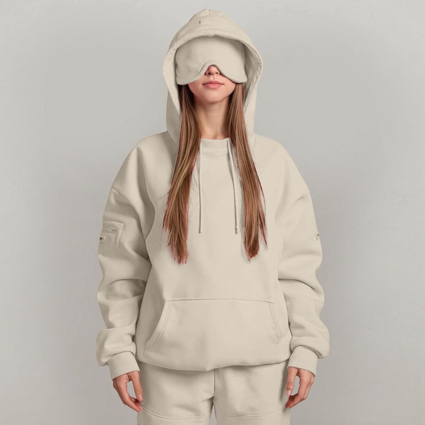 Haut à capuche uni pour femmes - Vêtements de sport premium