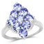 2.07 Carat Genuine Tanzanite Sterling Silver Engagement Ring