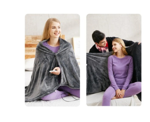 Premium USB Heated Flannel Blanket for Cold Protection