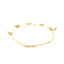 Bracelet en or jaune 14 carats de 7 pouces avec charms polis