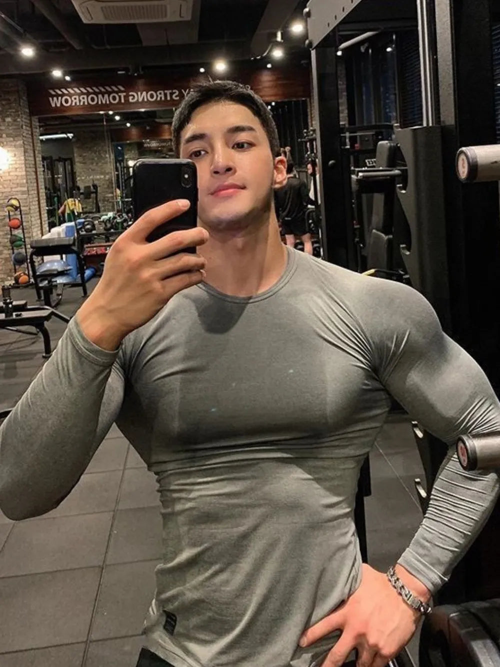 Camiseta Transpirable de Cuello Redondo para Hombre Talla Grande