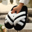 Fluffy Cross Strap Stitching Casual Platform Slippers