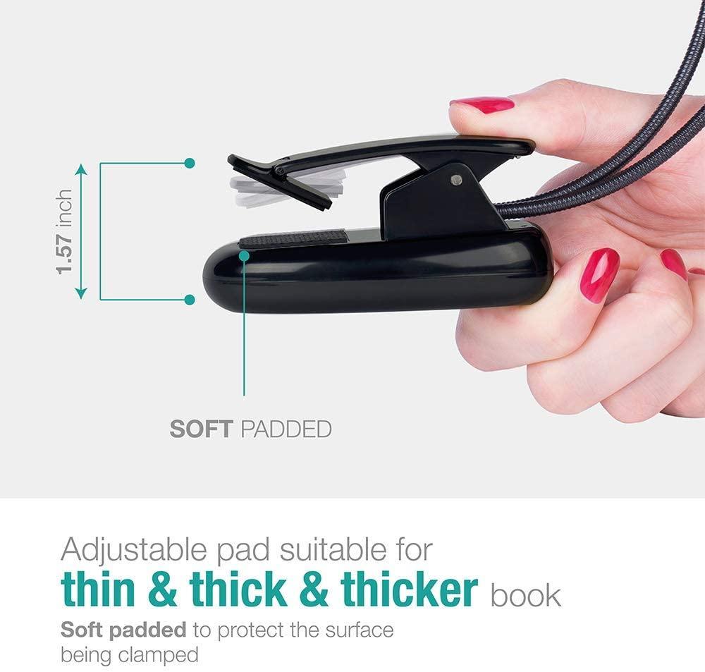 Versatile Dual Gooseneck LED Clip Lamp for Reading & Music Stand - Korvel