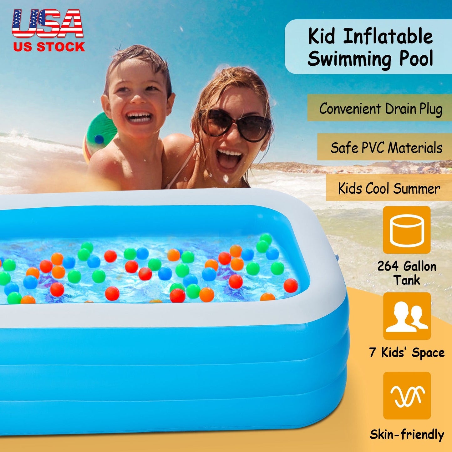 Piscina Inflable GBruno para Niños