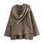 Women's Loose Casual Cape Knitted Sweater Coat