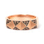 Anillo de banda piramidal de diamantes marrones en oro rosa de 14K - Talla 7