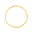 Pulsera de cadena francesa de oro amarillo de 14k (2.50 mm)