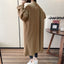 Manteau en Tricot Mi-Long à Couleur Unie pour Femmes