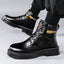 Men's Lace-up Outdoor Work Boots - Trendy Casual Style