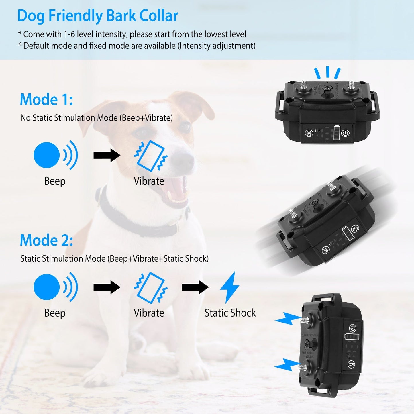 Collar Antibark Avanzado GBruno para Perros